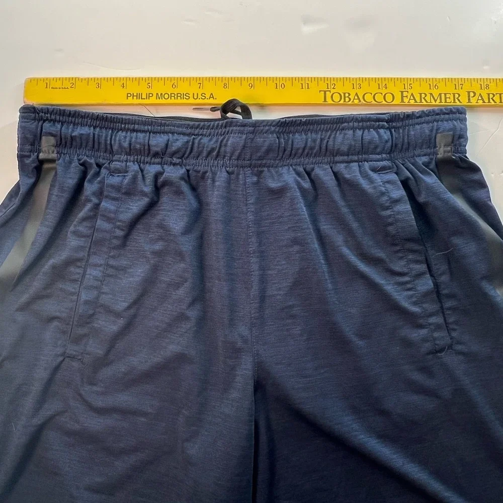 LEG3ND Men's Shorts XL Training Athletic Shorts Large Navy Blue Zipper Pockets - Picture 7 of 12